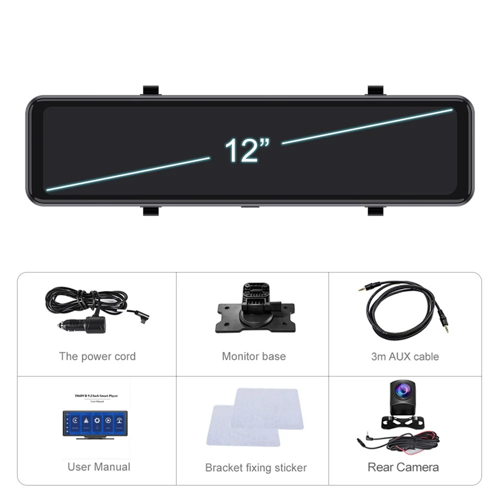 FRONT/REAR CARPLAY DASH CAMERA, DVR, FULL HD, NIGHT VISION, RECORDING DASHCAM - Image 5